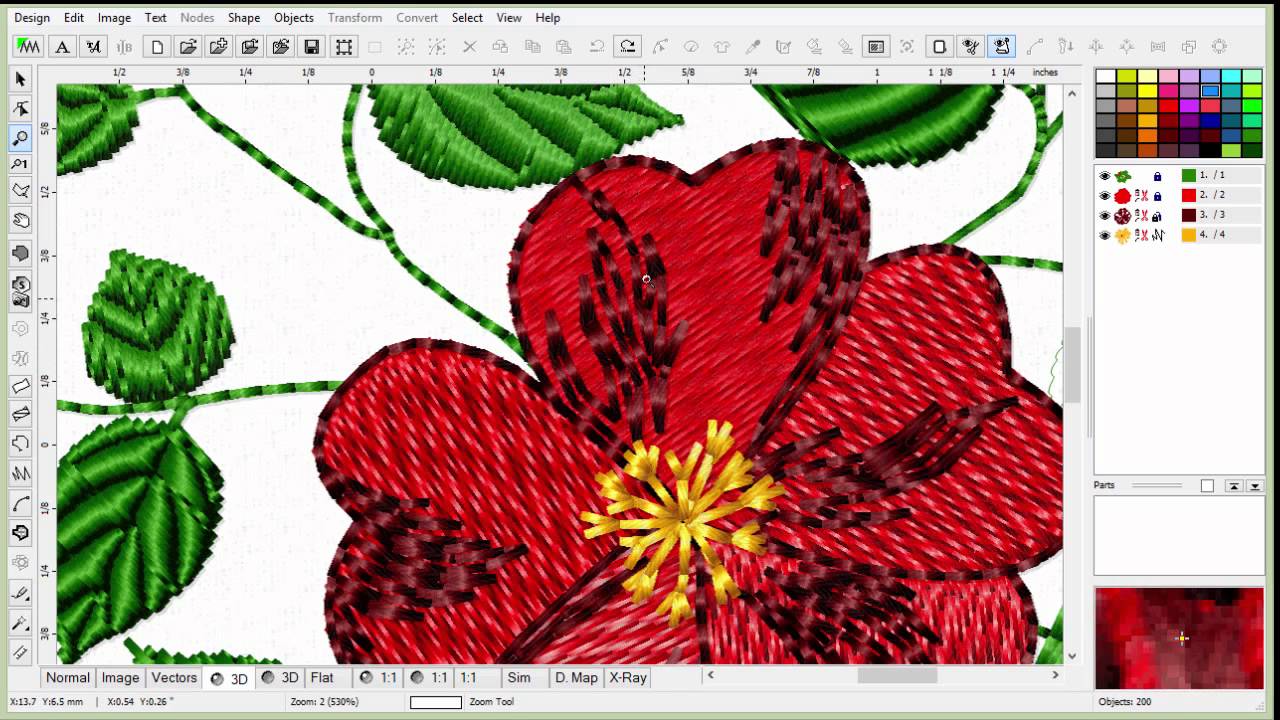 Embroidery software for digitizing photos